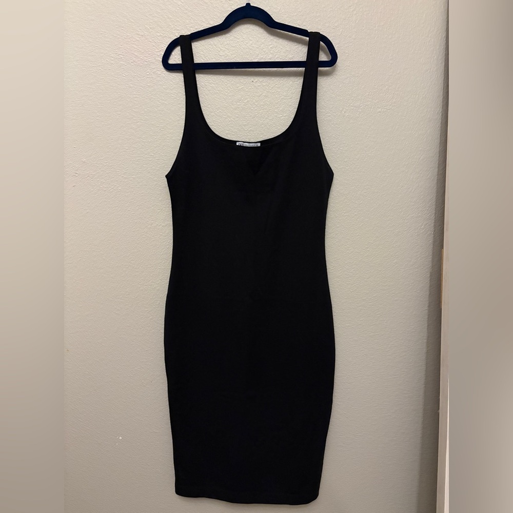 Zara Elegant Black Sleeveless  Dress